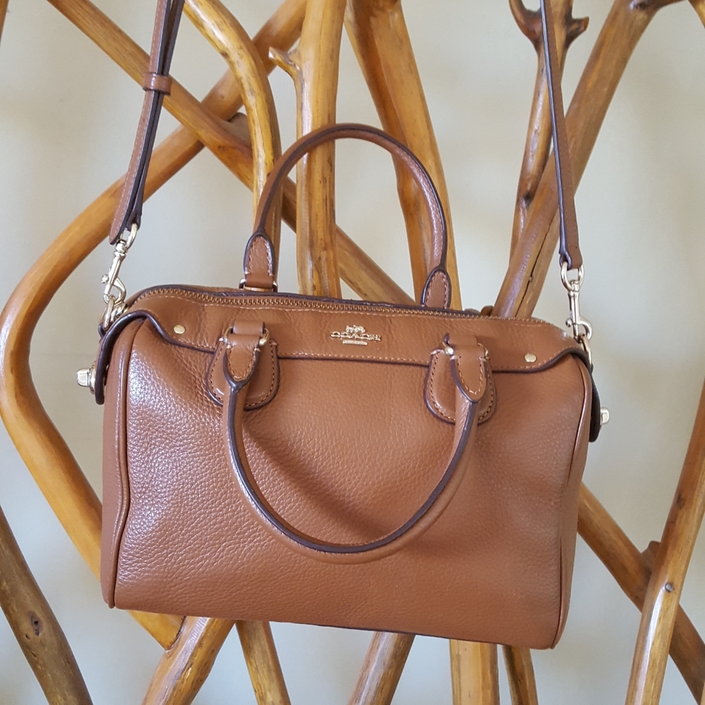 COACH MINI BENNETT SATCHEL BROWN LEATHER